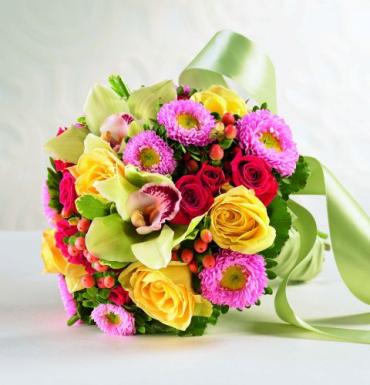 Color Mix Bridesmaid Bouquet