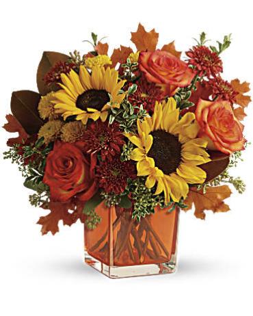 A Nice Fall Bouquet  (Clear Vase)